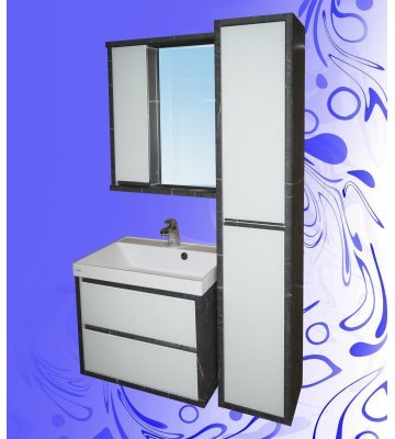 Комплект мебели для ванной  "ТОРОС ГРАФИТ" 4 предмета