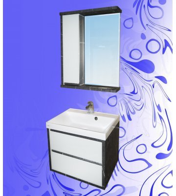 Комплект мебели для ванной "Валенсия" / Торос-Графит / 3 предмета