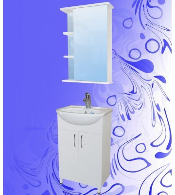 Комплект мебели для ванной СТАНДАРТ-1 / Белый