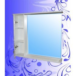Шкаф-зеркало "Андреа 800" / Дуб Винтаж Графит-Белый