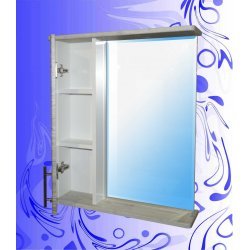Шкаф-зеркало "Гамма Фасад 600" / Сосна Скания Светлая-Темная