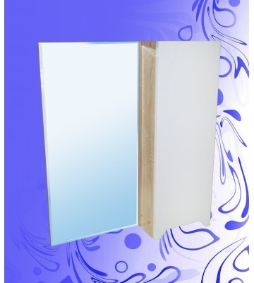 Шкаф-зеркало "Оливия 600" / Дуб Сонома / Левый(Правый)